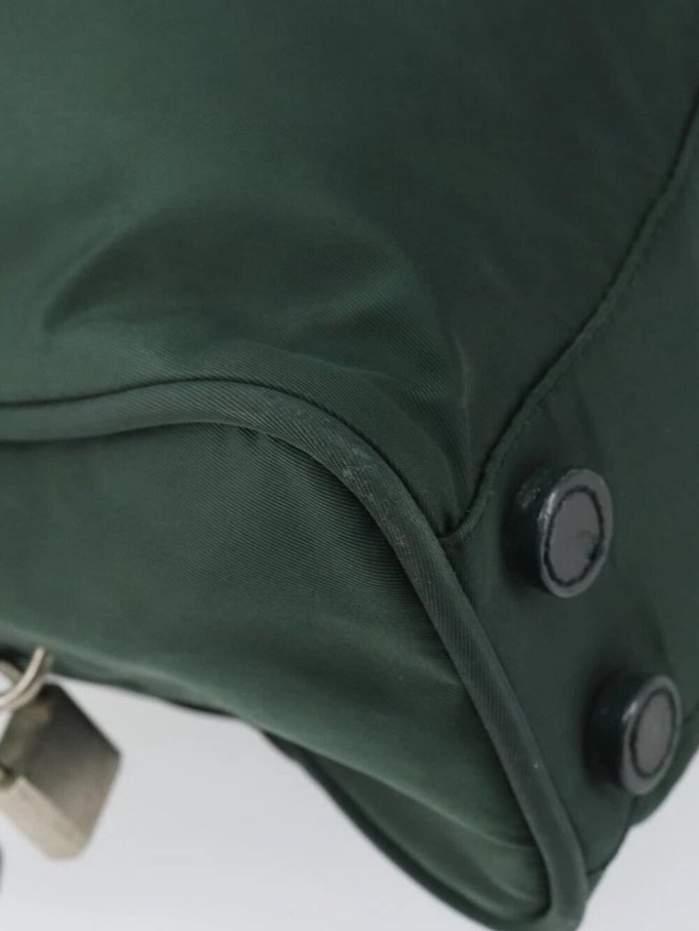 PRADA Tote Bag Nylon Green Silver Auth - Picture 11 of 16